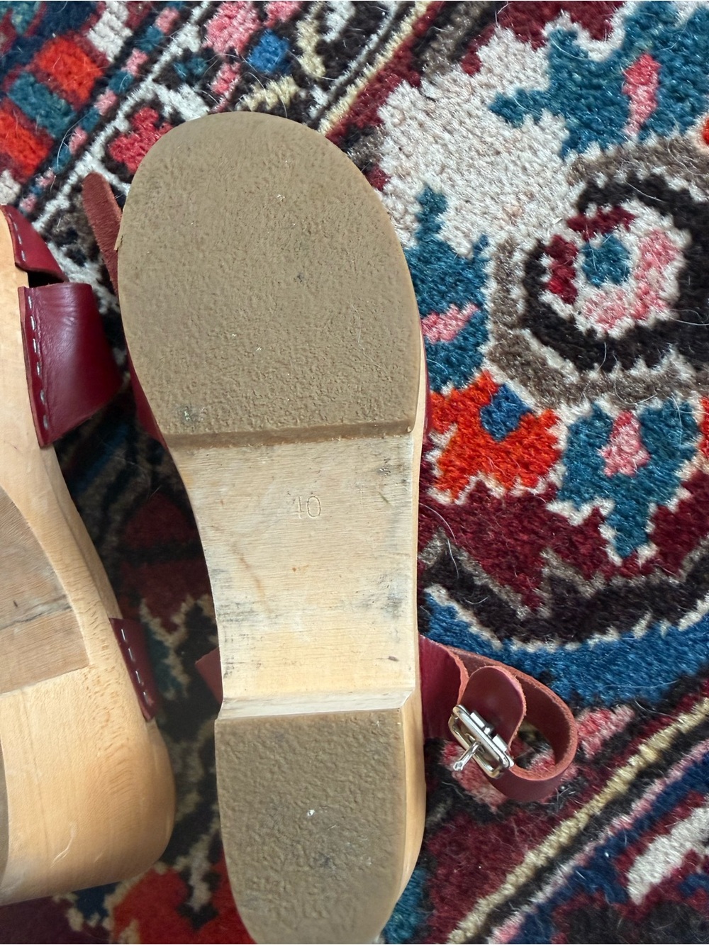 Swedish Hasbeens Leather Crossover Sandals - Picture 3 of 5